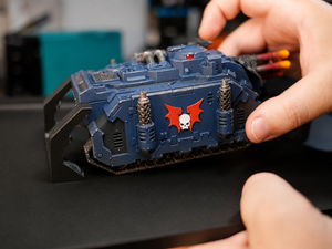 Fitting a miniature vehicle onto a 3D printed magnetic holder