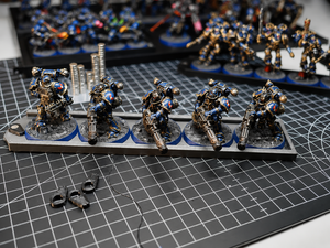 Heavy weapons squad held in a magnetic infantry tray with neodymium magnets